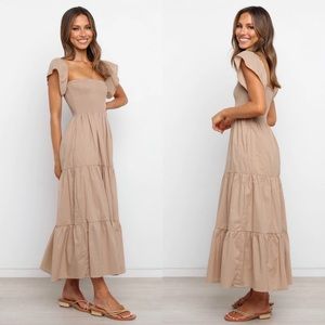 NWT Petal and Pup Dobson Dress in Beige — Spring Dress